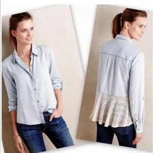Holding horses Anthropologie denim top nwot